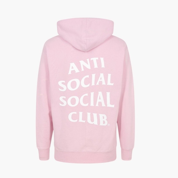 Know you better pink anti social club hoodie sweatshirt - Picture 2 of 9